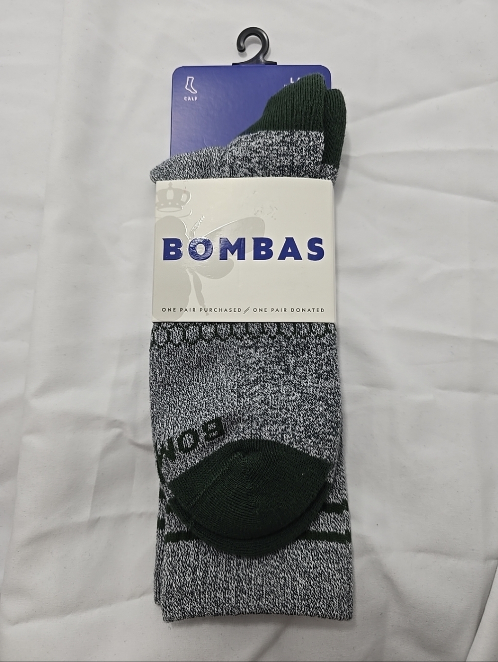 NWT Bombas Unisex Extra Soft Premium Cotton Calf Length Honeycomb Large Socks